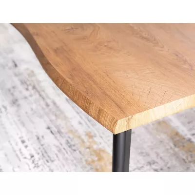 Rozkládací jídelní stůl 150(210)x90 DORIAN - dub artisan / černý