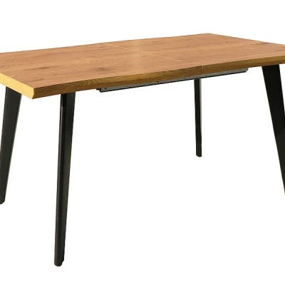 Rozkládací jídelní stůl 120(180)x80 DORIAN - dub / černý