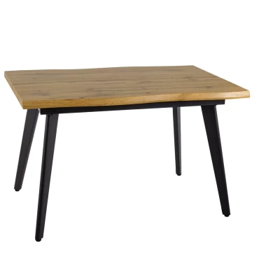 Rozkládací jídelní stůl 150(210)x90 DORIAN - dub / černý