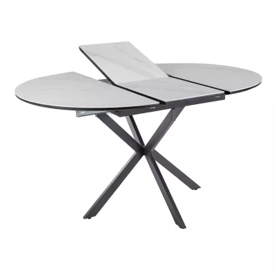 Malý rozkládací jídelní stůl EVELIO - bílý / černý