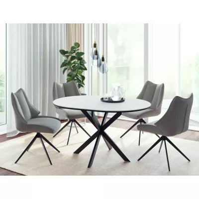 Malý rozkládací jídelní stůl EVELIO - bílý / černý