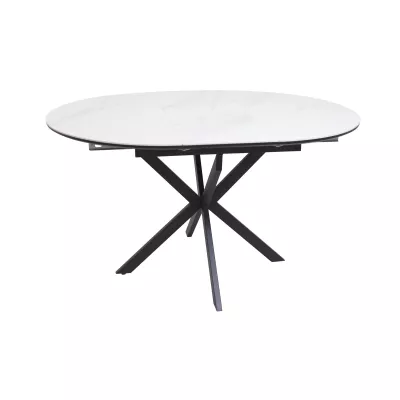 Malý rozkládací jídelní stůl EVELIO - bílý / černý