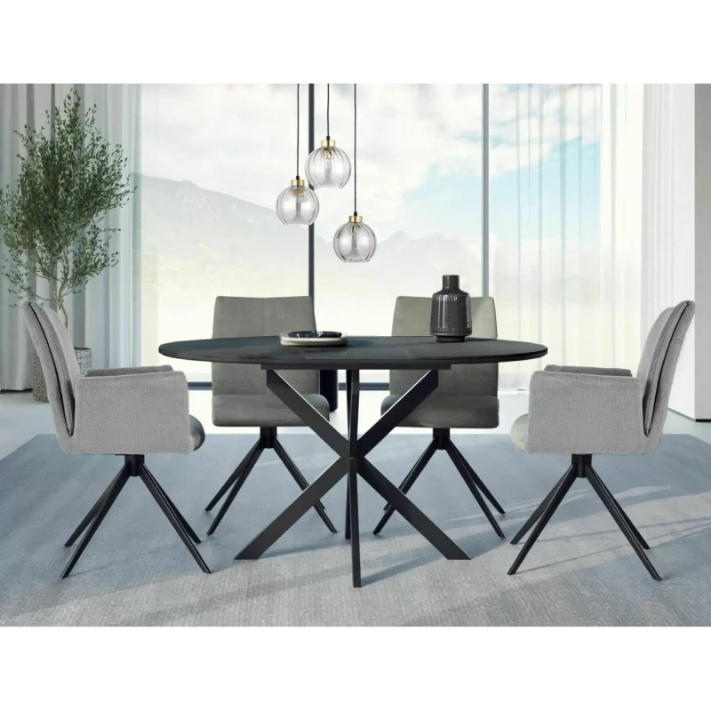 Malý rozkládací jídelní stůl EVELIO - černý