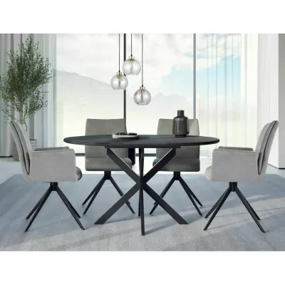 Malý rozkládací jídelní stůl EVELIO - černý