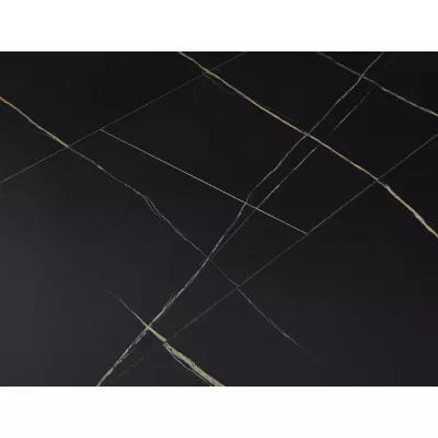 Malý rozkládací jídelní stůl EVELIO - černý mramor / černý