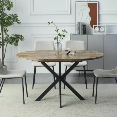 Malý rozkládací jídelní stůl EVELIO - ořech / černý