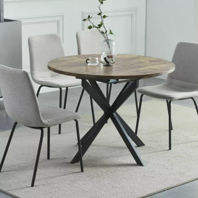 Malý rozkládací jídelní stůl EVELIO - ořech / černý