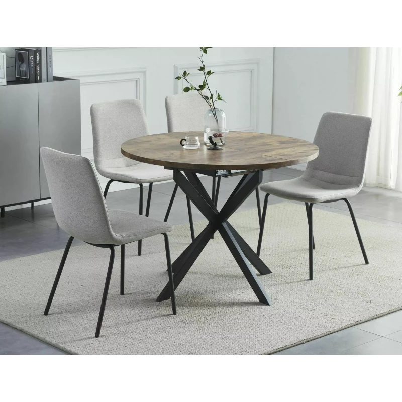 Malý rozkládací jídelní stůl EVELIO - ořech / černý