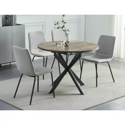 Malý rozkládací jídelní stůl EVELIO - ořech / černý