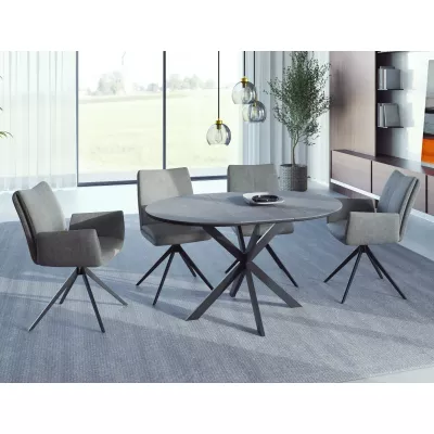 Malý rozkládací jídelní stůl EVELIO - šedý / černý