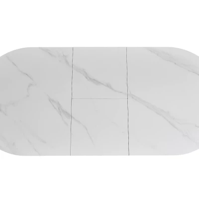 Rozkládací jídelní stůl EVELIO - bílý / černý