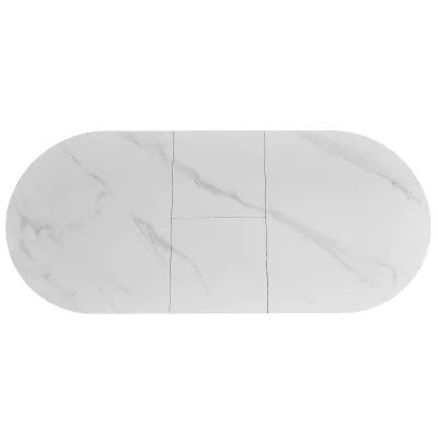 Rozkládací jídelní stůl EVELIO - bílý / černý