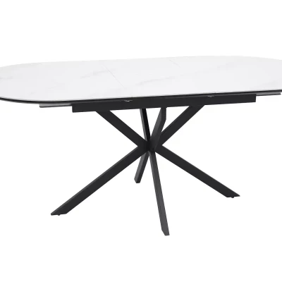Rozkládací jídelní stůl EVELIO - bílý / černý