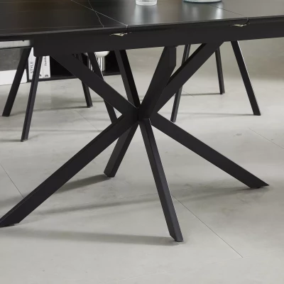 Rozkládací jídelní stůl EVELIO - černý