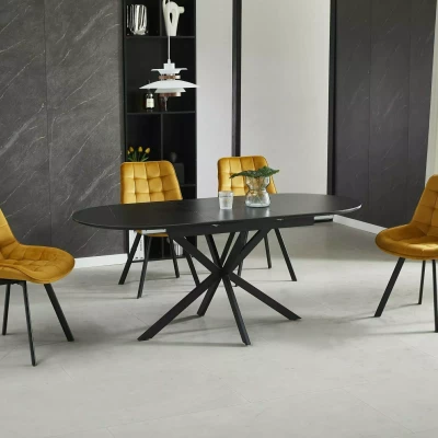 Rozkládací jídelní stůl EVELIO - černý