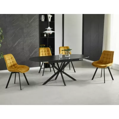 Rozkládací jídelní stůl EVELIO - černý