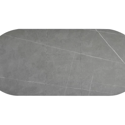 Rozkládací jídelní stůl EVELIO - šedý / černý