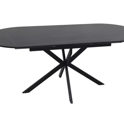 Rozkládací jídelní stůl EVELIO - šedý / černý