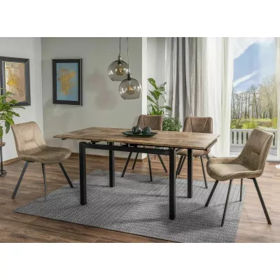 Rozkládací jídelní stůl IZYDOR - ořech / černý