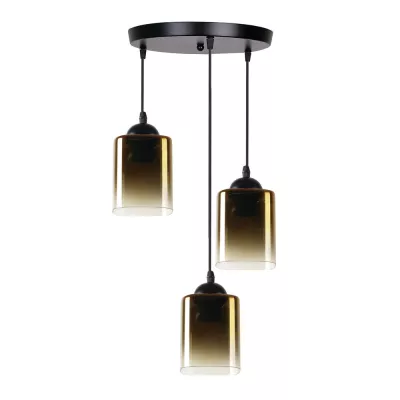 Závěsné osvětlení SERENA - 3xE27, 40W, černé / zlaté