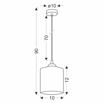 Závěsné osvětlení SERENA - 1xE27, 40W, černé / zlaté