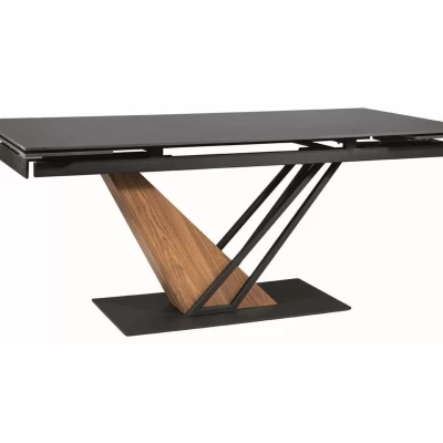 Designový jídelní stůl FARES - černý / jasan