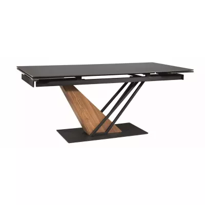 Designový jídelní stůl FARES - černý / jasan