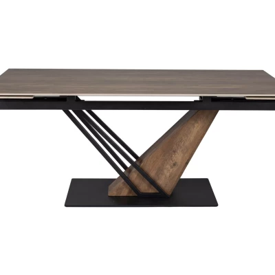 Designový jídelní stůl FARES - dub / černý