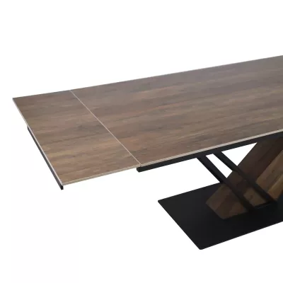 Designový jídelní stůl FARES - dub / černý