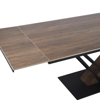 Designový rozkládací stůl FARES - dub / černý