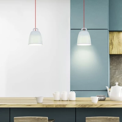 Závěsné moderní keramické osvětlení SEWILLA - 1xE27, 40W, modré