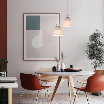 Závěsné moderní keramické osvětlení SEWILLA - 1xE27, 40W, bílé