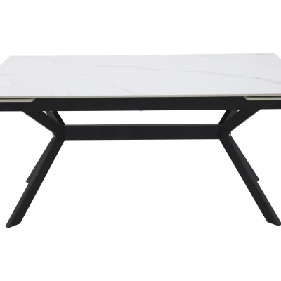 Rozkládací jídelní stůl 180(240)x90 EDITHA - bílý / černý