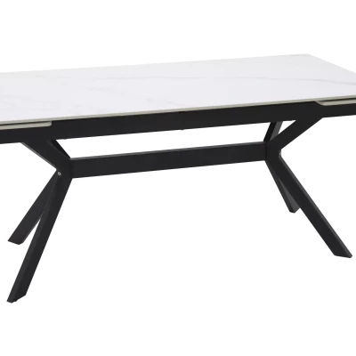 Rozkládací jídelní stůl 180(240)x90 EDITHA - bílý / černý