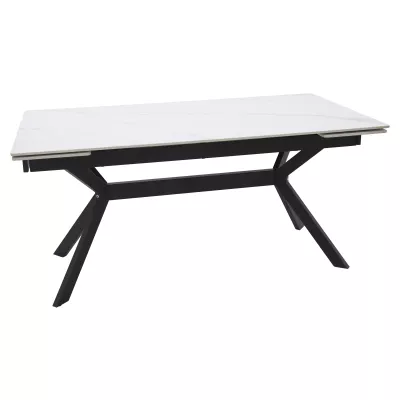 Rozkládací jídelní stůl 180(240)x90 EDITHA - bílý / černý