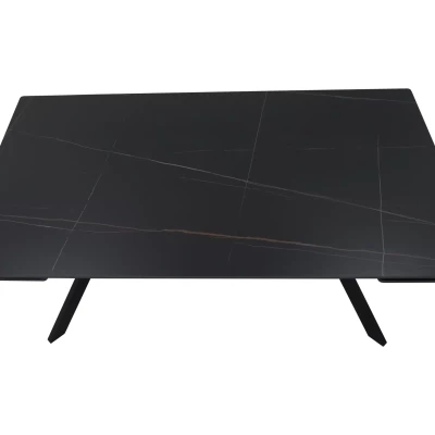 Rozkládací jídelní stůl 160(220)x90 EDITHA - černý