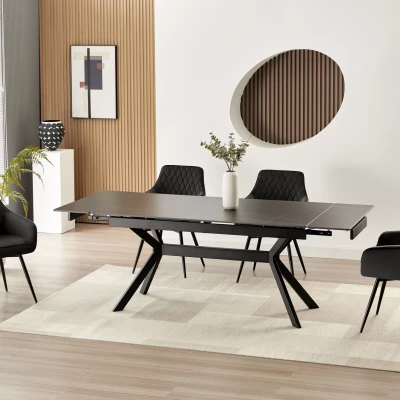 Rozkládací jídelní stůl 180(240)x90 EDITHA - černý