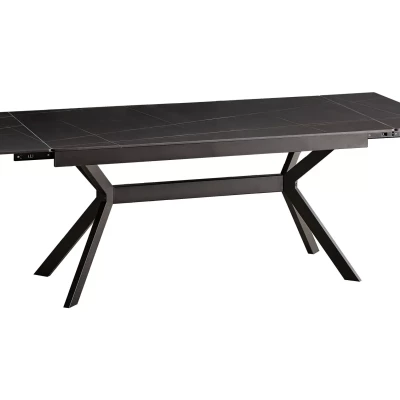 Rozkládací jídelní stůl 180(240)x90 EDITHA - černý