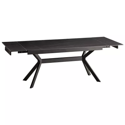 Rozkládací jídelní stůl 180(240)x90 EDITHA - černý