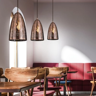 Závěsné loftové svítidlo na lanku SFINKS - 1xE27, 60W, měděné