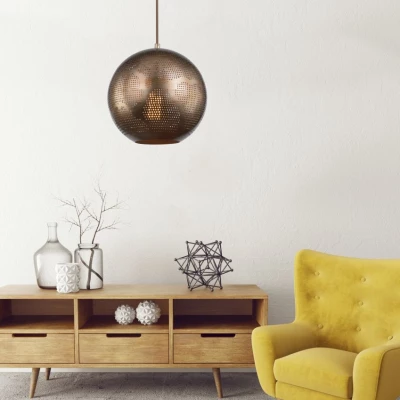 Závěsné loftové světlo na lanku SFINKS - 1xE27, 60W, světlé hnědé