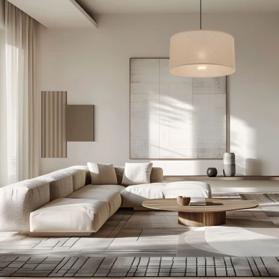 Závěsný kulatý lustr SHANTI - 1xE27, 40W, černý / béžový