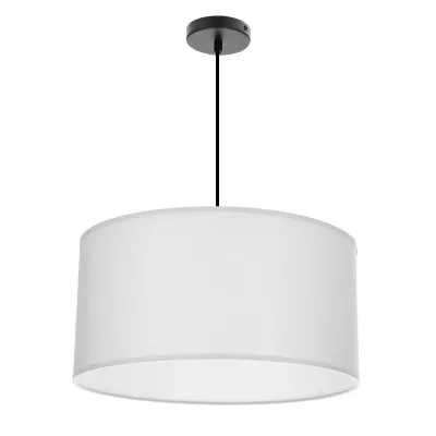 Závěsný kulatý lustr SHANTI - 1xE27, 40W, černý / šedý