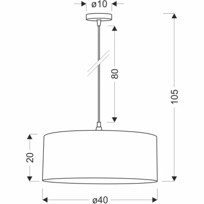 Závěsný kulatý lustr SHANTI - 1xE27, 40W, černý / mátový