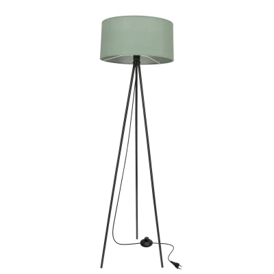 Stojací lampa trojnožka SHANTI - 1xE27, 40W, černá / mátová