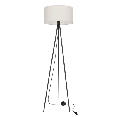 Stojací lampa trojnožka SHANTI - 1xE27, 40W, černá / šedá