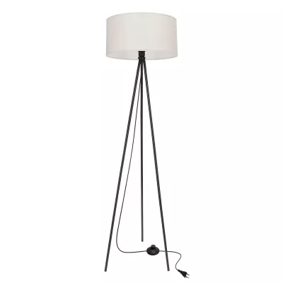 Stojací lampa trojnožka SHANTI - 1xE27, 40W, černá / šedá