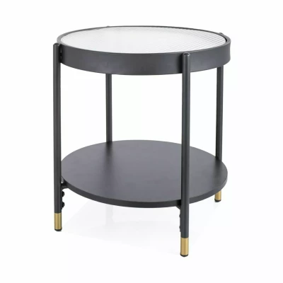 Kulatý konferenční stolek EFRAIM - černý