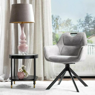 Kulatý konferenční stolek EFRAIM - černý