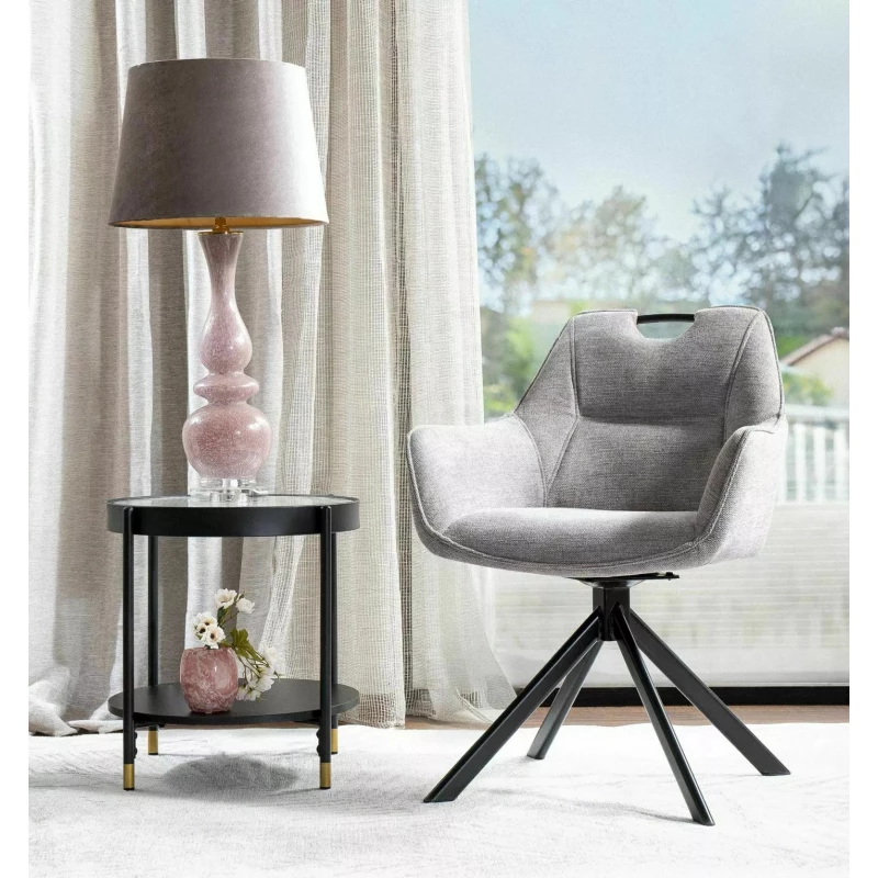 Kulatý konferenční stolek EFRAIM - černý